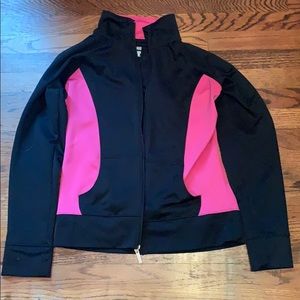 Under armour pink and black track jacket